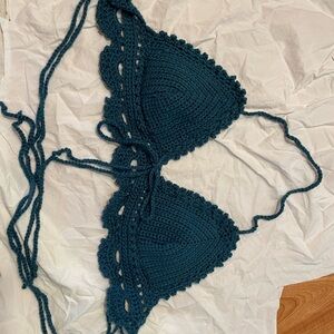 Cute Blue Crochet Top